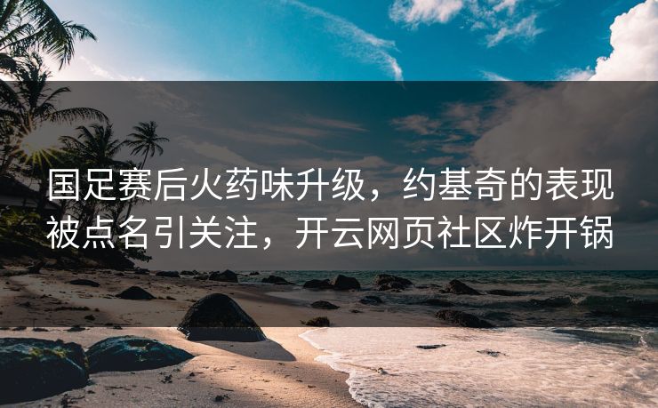 国足赛后火药味升级，约基奇的表现被点名引关注，开云网页社区炸开锅